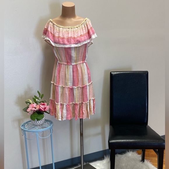 blue island Dresses & Skirts - Blue Island off-shoulder dress